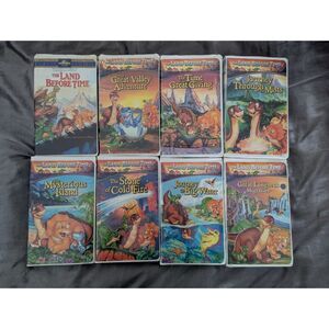 The Land Before Time VHS Lot of 8 Movie Collection